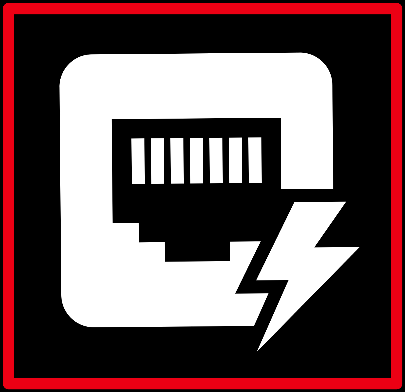 Powered ethernet — structured cabling icon